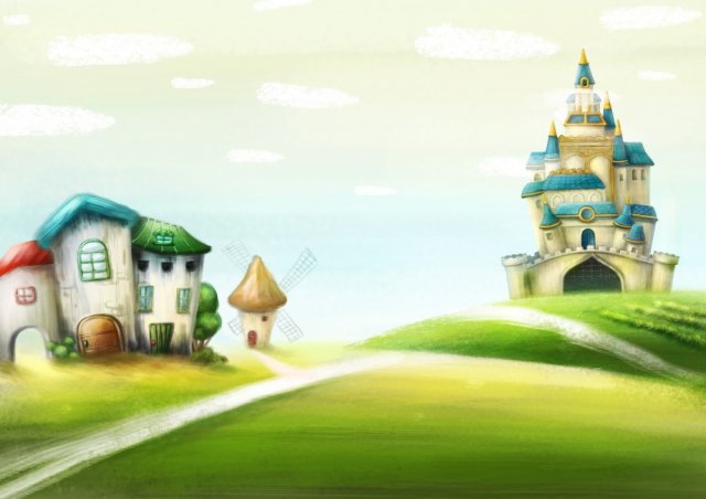 Фотообои - Сказочный городок в стране чудес - №0001483
