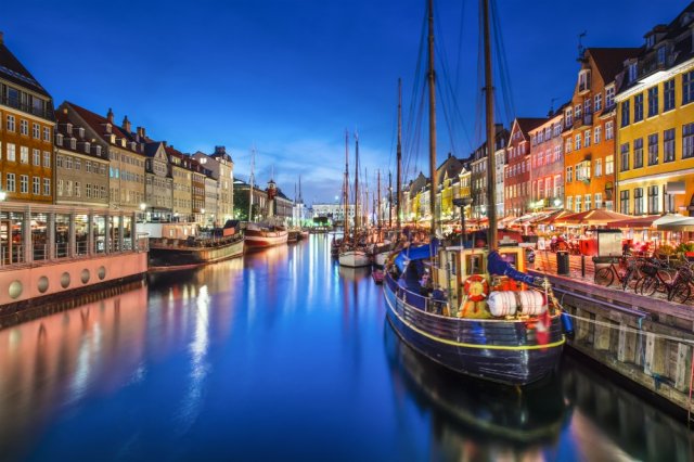 Фотообои - Канал Nyhavn — яркое место Копенгаген - №0001621