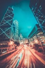 Фотообои Ночная автострада современного города