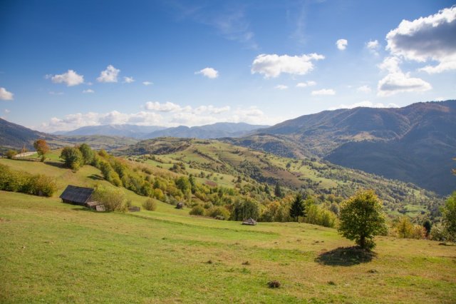 Фотообои - Красивая горная долина Карпат - №0001247