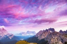 Фотообои Красочное небо над горами парка Чиме ди Лаваредо