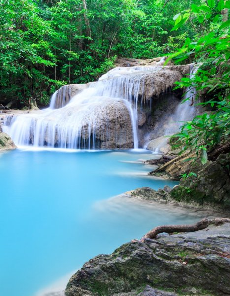Фотообои - Водопад Erawan в таиландском парке Канчанабури - №0001081