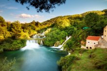Фотообои Водопады горной реки Крка, Хорватия
