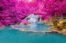Фотообои Водопад Эраван в парке Kanjanaburi, Таиланд