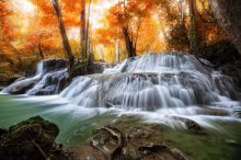 Фотообои Водопад Huay Mae Kamin в парке провинции Kanjanaburi