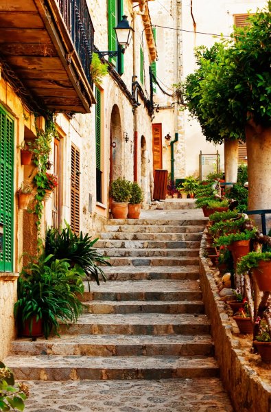 Фотообои - Улица в деревушке Valldemossa на Майорке, Испания - №0002850