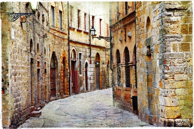 Фотообои - Старая улочка Тосканы, Италия - №0006020